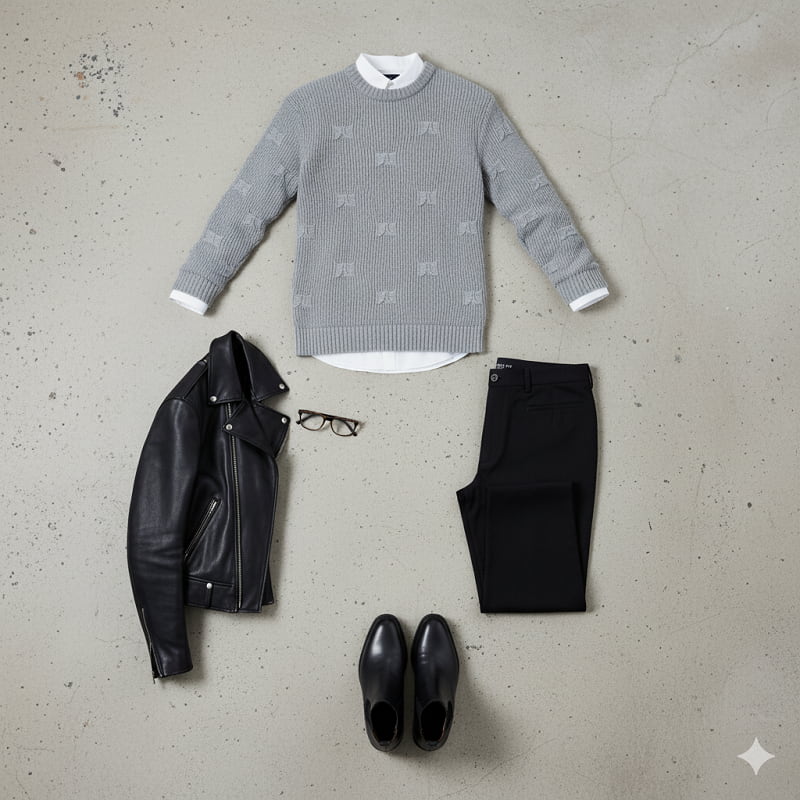 پلیور زاپ دار طوسی مردانه مدلDeta