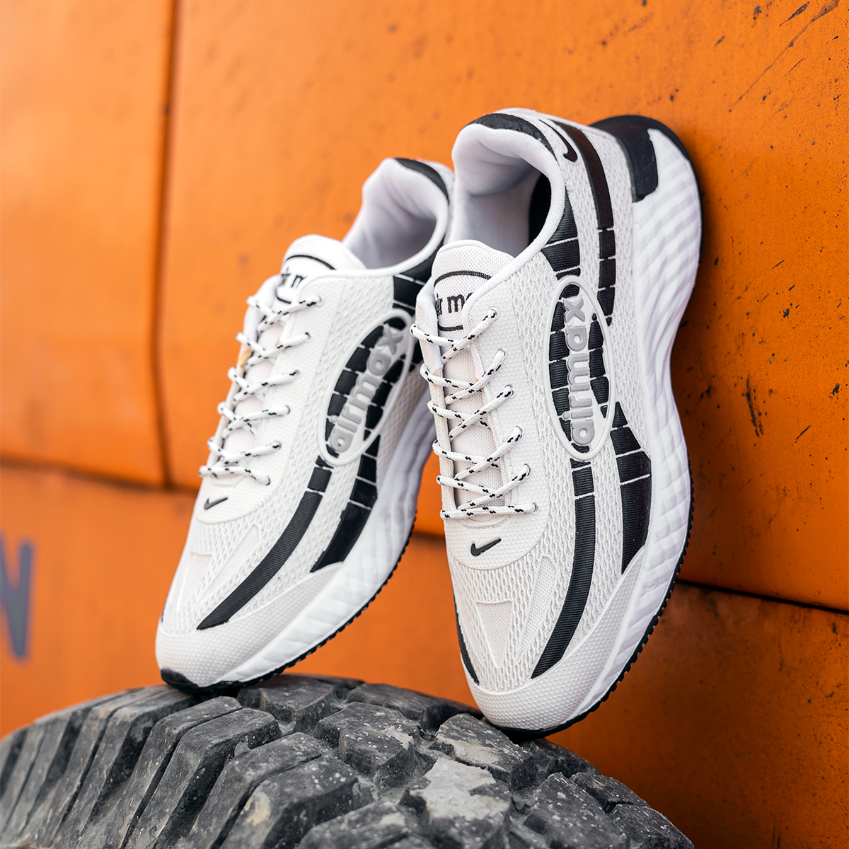 کفش ورزشی سفید مشکی مردانه مدل Airmax