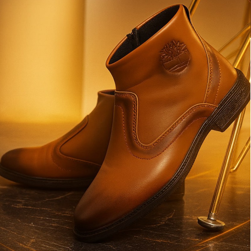 نیم بوت مردانه عسلی مدل Rad