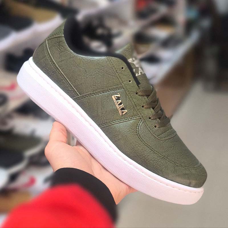 کفش تخت Zara مردانه سبز مدل Kiyan