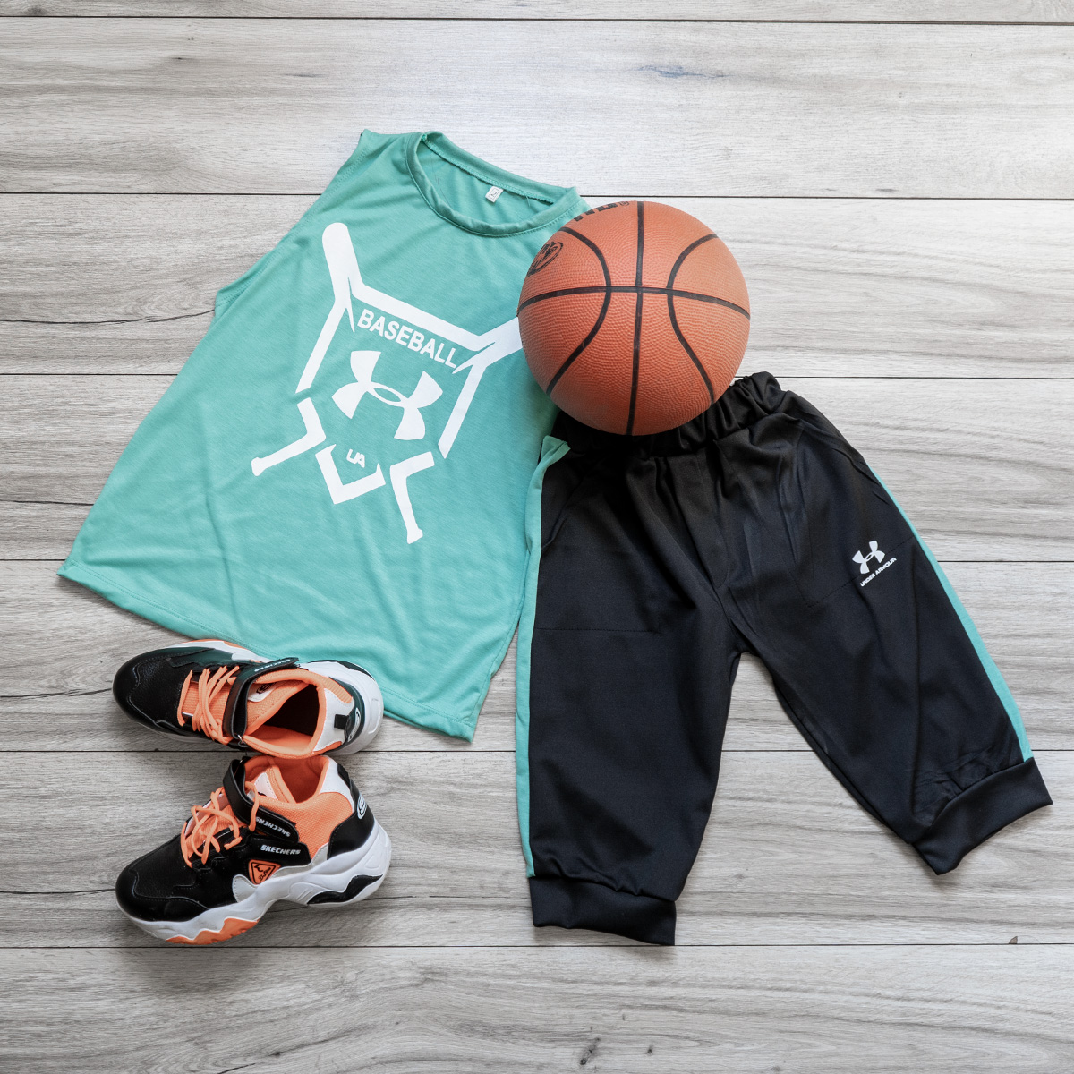 ست رکابی شلوارک بچه گانه Under Armour مدل Z165